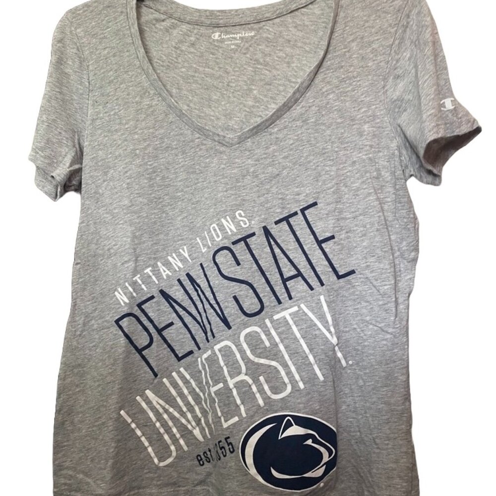 Penn State University Nittany Lions Women's V-Neck Champion Tee Shirt, Medium